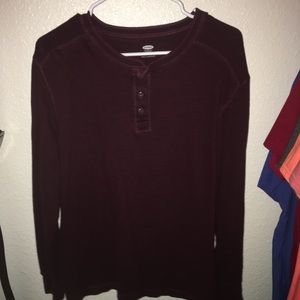 Maroon long sleeve shirt